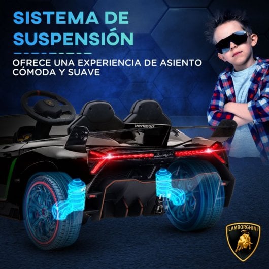 Homcom Coche Eléctrico Lamborghini Para Niños De 3 A 6 Años 111x61x45 Cm Negro