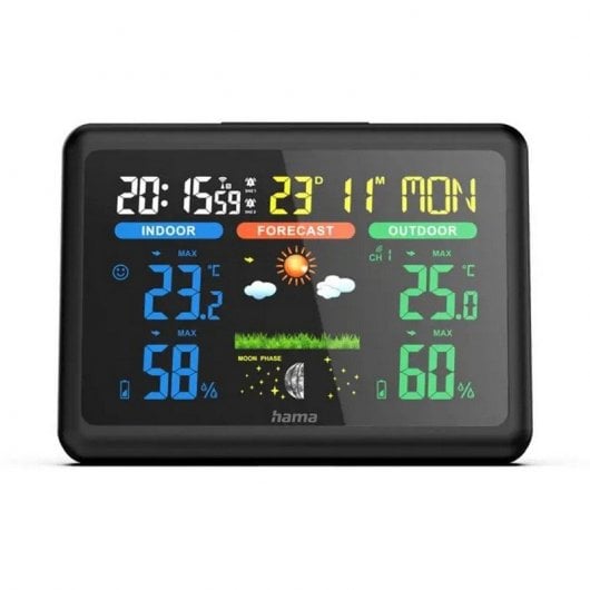 Hama Estación Meteorológica con Sensor Inalámbrico Negra