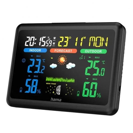 Hama Estación Meteorológica con Sensor Inalámbrico Negra