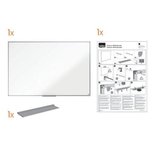 Tableau blanc en mélamine Nobo Essence