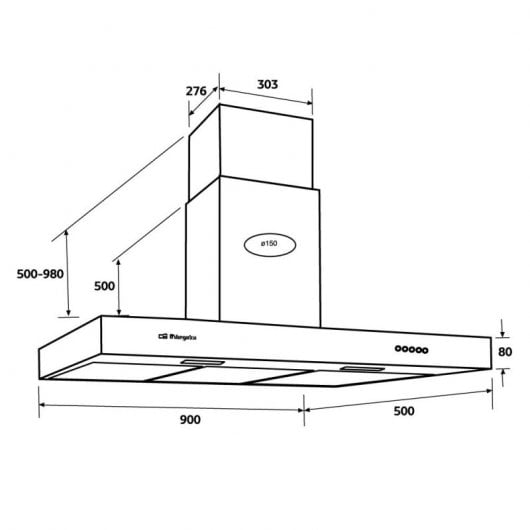 Orbegozo DS 56190 B IN Montée au mur Argent 647 m³/h