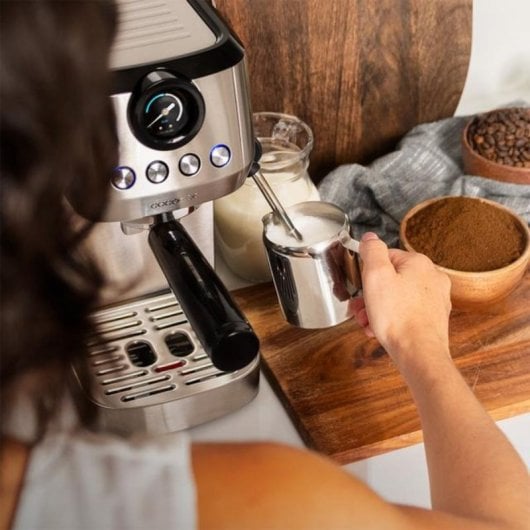 Cecotec Power Espresso 20 Steel Pro Espressomaschine mit Nanometer 20 Bars aus Edelstahl