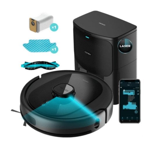Aspirador Robô com Mopa Cecotec Conga 8290 Immortal Ultra Power Home Genesis Com Esvaziamento Automatico Navegação Laser 7.000Pa