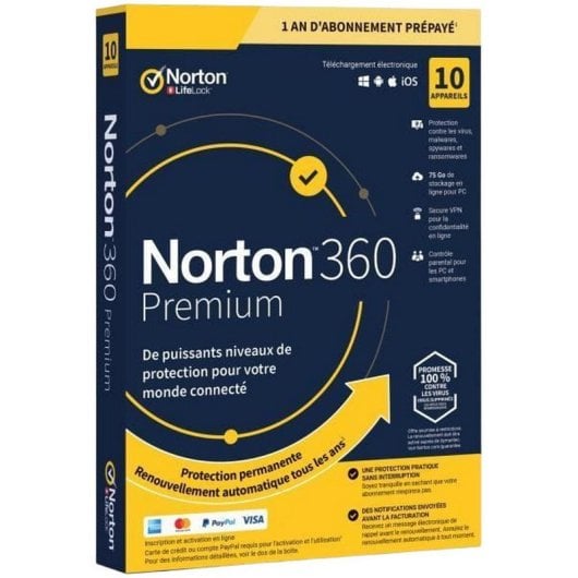 Norton 360 Premium 10 Dispositivos 1 Año de Suscripción Descarga Digital