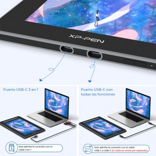 XP-Pen Artist 12 (2ª Generación) Pantalla Gráfica 11.8" FullHD IPS Negra