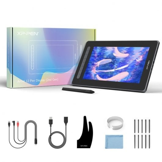 XP-Pen Artist 12 (2ª Generación) Pantalla Gráfica 11.8" FullHD IPS Negra