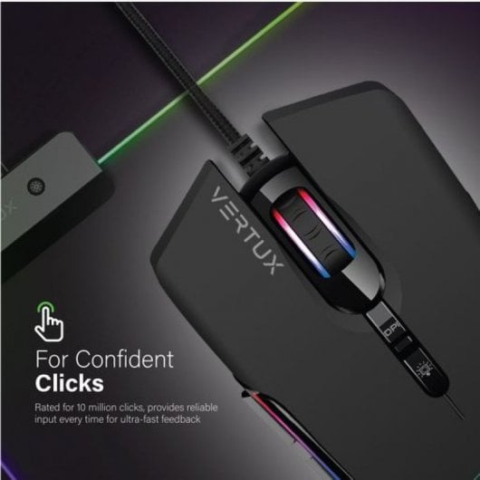 Vertux Assaulter Ratón Gaming con Cable LED Personalizable 7 Botones Programables 10.000 DPI