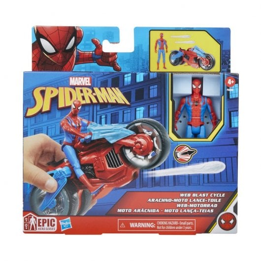 Marvel Spider-Man Arachno-moto Lance-toile, Jouet Avec Figurine