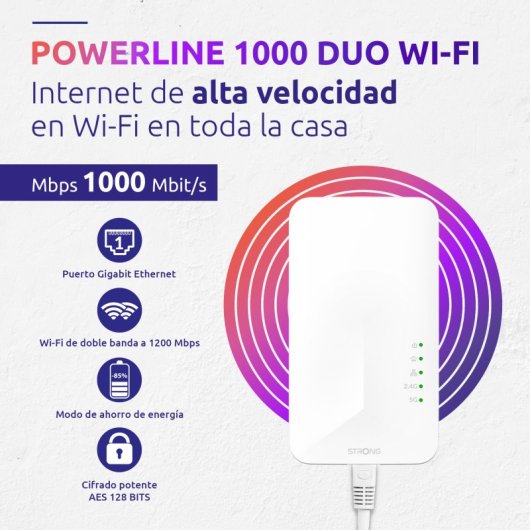 Strong Kit Powerline PLC Wi-Fi 1000 UE V2