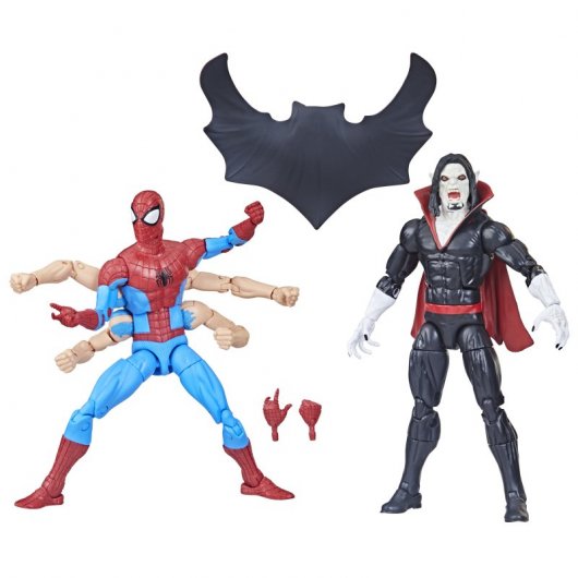 Figura Hasbro Marvel Legends Spiderman contro Morbius