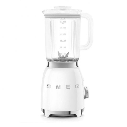 SMEG BLF03WHEU Mélangeur esthétique en acier inoxydable style années 50 800 W Blanc