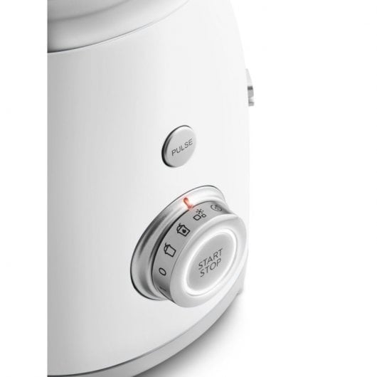 SMEG BLF03WHEU Mélangeur esthétique en acier inoxydable style années 50 800 W Blanc