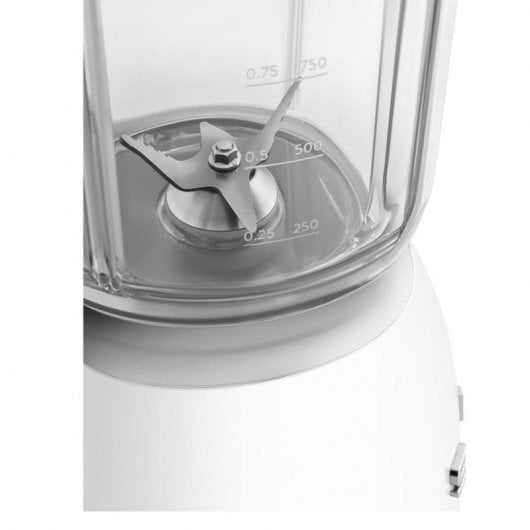 SMEG BLF03WHEU Mélangeur esthétique en acier inoxydable style années 50 800 W Blanc
