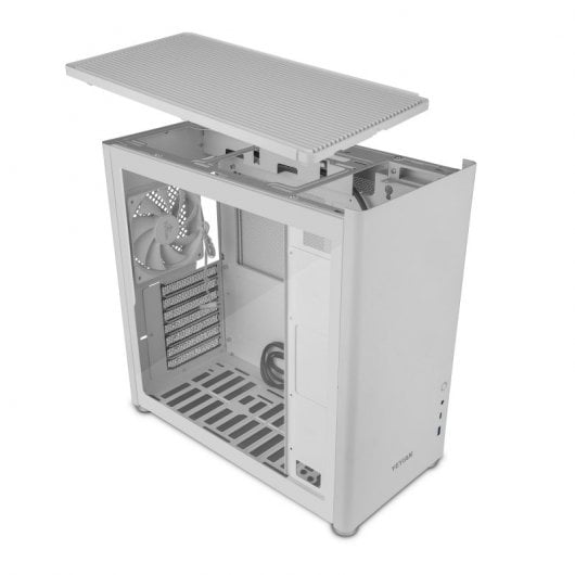 Yeyian Hussar Plus ATX Cristal Templado USB 3.2 Blanca
