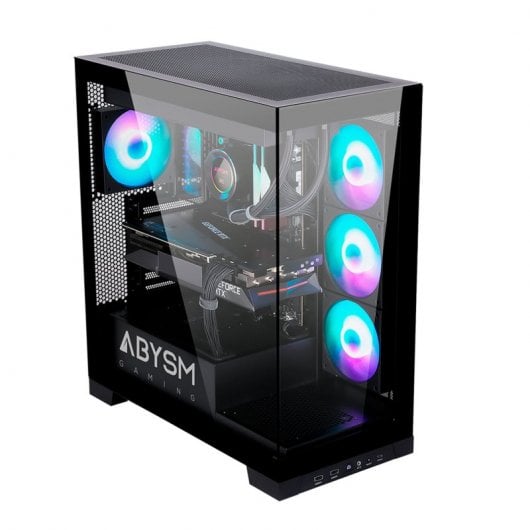 Abysm Gaming Danube Sava H500 Custodia in vetro temperato nero USB 3.0 ARGB Nero