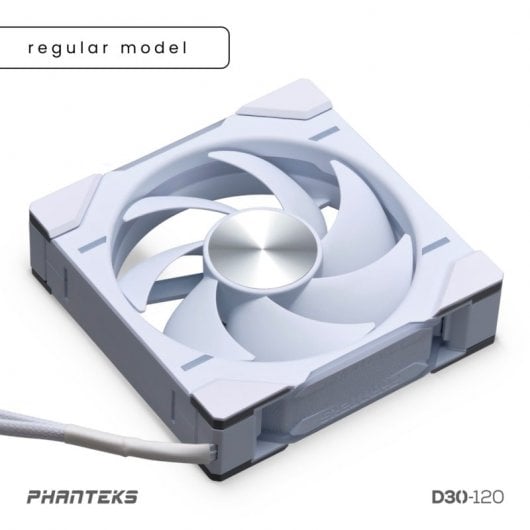 Phanteks D30-120 Single Regular 120mm DRGB PWM Ventoinha Suplementar Branca