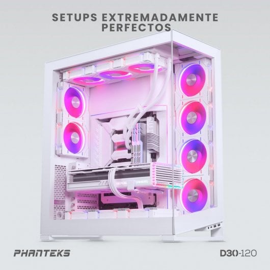 Phanteks D30-120 Single Regular 120mm DRGB PWM Ventoinha Suplementar Branca