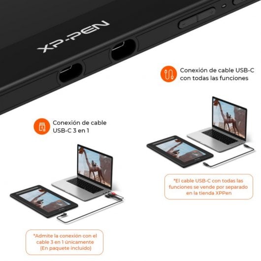 XP-Pen Artist 13 (2ª Generación) Pantalla Gráfica 13.3" FullHD IPS Negra