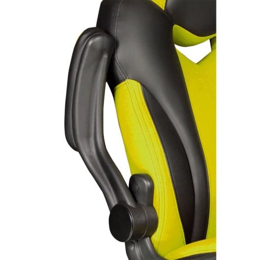Talius Crab Gaming-Stuhl mit klappbaren Armlehnen aus gelbem Nylon