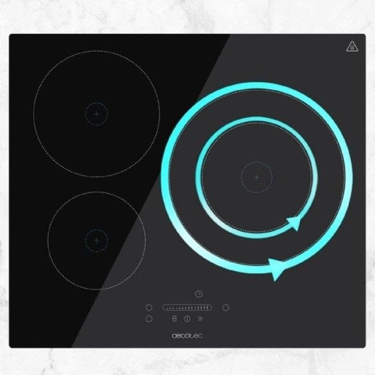 Placa Cecotec Bolero Squad I 3250 Indução 3 Zonas 7400W Vidro Preto