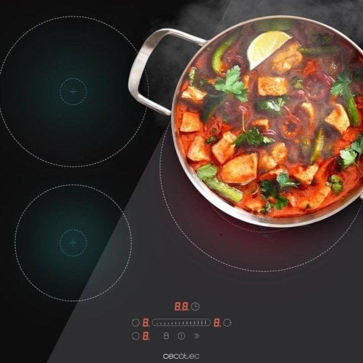 Placa Cecotec Bolero Squad I 3250 Indução 3 Zonas 7400W Vidro Preto