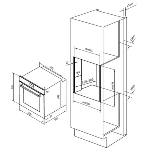 Cecotec Bolero Hexa C126000 Line+ A Horno Multifuncion 77L A Acero Inoxidable