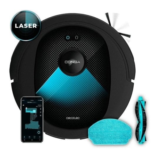 Aspirador Robô com Mopa Cecotec Conga 7490 Ultimate Genesis Navegação Laser 4.000 Pa