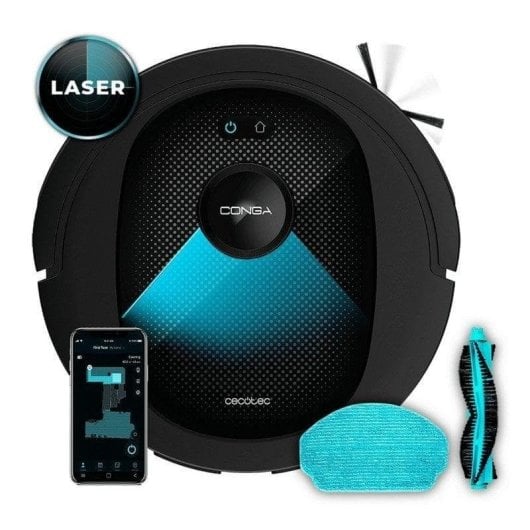 Aspirador Robô com Mopa Cecotec Conga 7490 Ultimate Genesis Navegação Laser 4.000 Pa Controlo por Voz