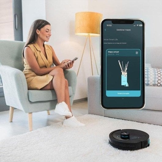 Aspirador Robô com Mopa Cecotec Conga 7490 Ultimate Genesis Navegação Laser 4.000 Pa Controlo por Voz