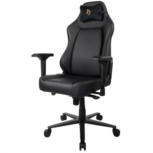 Arozzi Primo Pu Silla Gaming Negra Logo Dorado