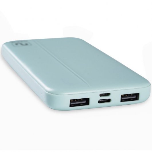 Nubbeh Twister Powerbank 10000mAh USB-A/USB-C QC Turquesa