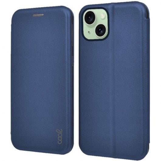 Coole Eleganz Blaue Flip-Cover-Hülle für iPhone 15 Plus