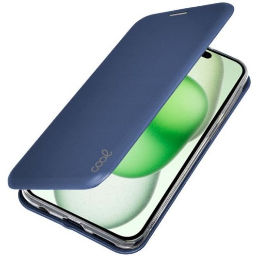 Coole Eleganz Blaue Flip-Cover-Hülle für iPhone 15 Plus