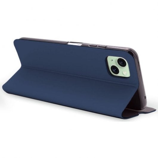 Coole Eleganz Blaue Flip-Cover-Hülle für iPhone 15 Plus