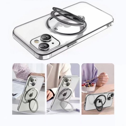 Cool Funda Ring Magnética Violeta para iPhone 15 Pro Max