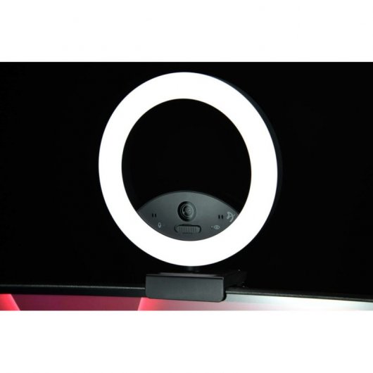 Arozzi Occhio True Privacy Ring Light Webcam com Luz LED