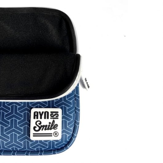 Smile Sleeve Kimono Housse pour Ordinateur Portable jusqu'à 14" Néoprène + Souris sans Fil Blanc