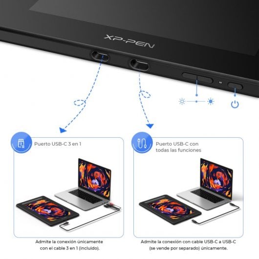 XP-Pen Artist 16 (2ª generación) Pantalla Gráfica 15.4" FullHD IPS Azul