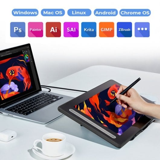 XP-Pen Artist 16 (2ª generación) Pantalla Gráfica 15.4" FullHD IPS Rosa