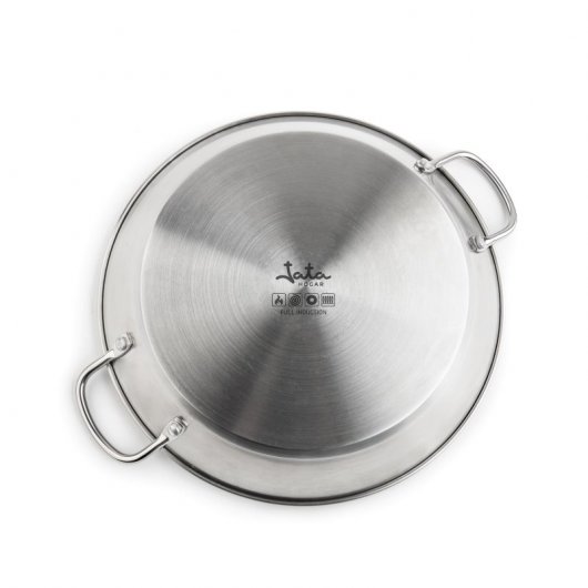Jata Hpae2132 Paellapfanne aus Edelstahl, Induktion, 32 cm