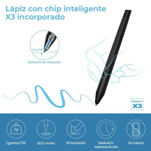 XP-Pen Deco L Tableta Gráfica USB-C Azul
