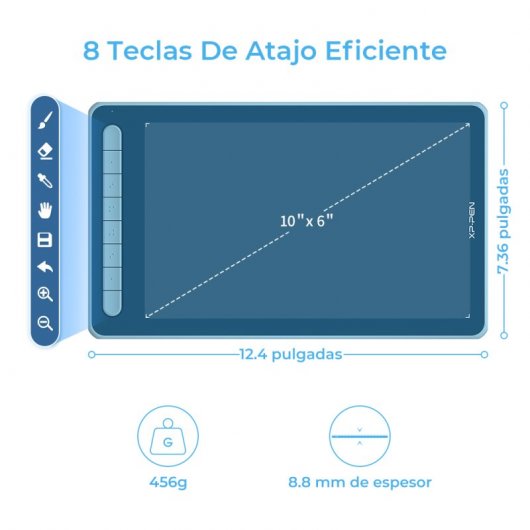 XP-Pen Deco L Tableta Gráfica USB-C Azul