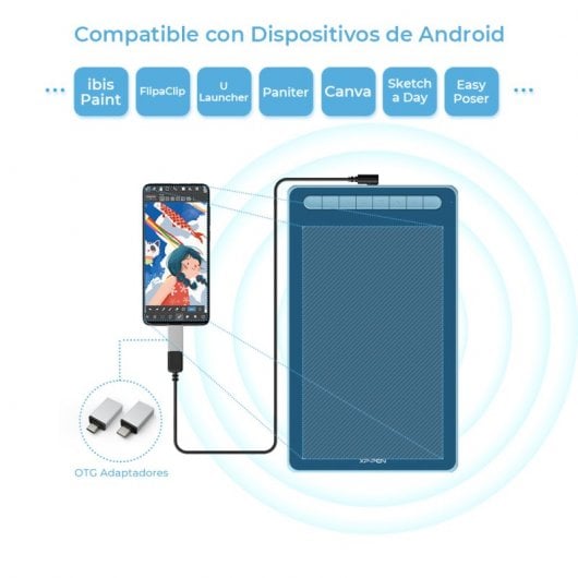 XP-Pen Deco L Mesa Digitalizadora USB-C Rosa