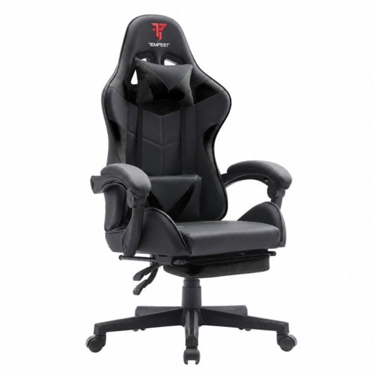 Tempest-Shake-Silla-Gaming-con-Reposapiés-y-Masaje-Negra