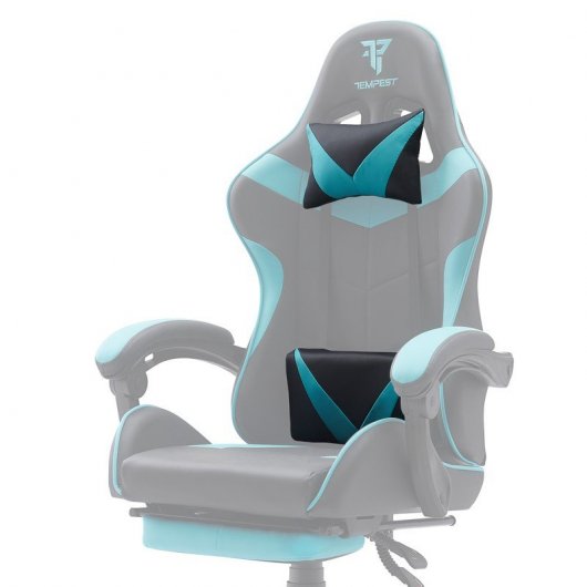 Chaise de jeu Tempest Shake avec repose-pieds et massage turquoise