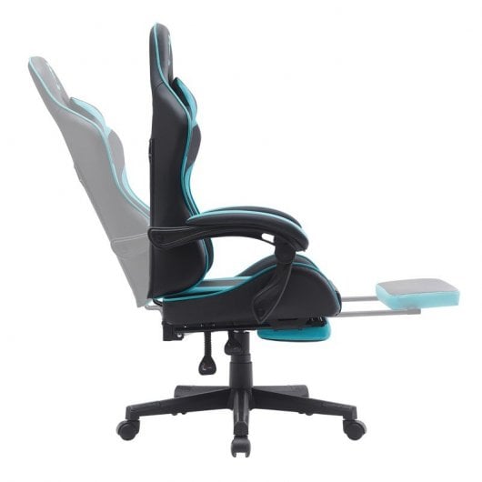 Chaise de jeu Tempest Shake avec repose-pieds et massage turquoise