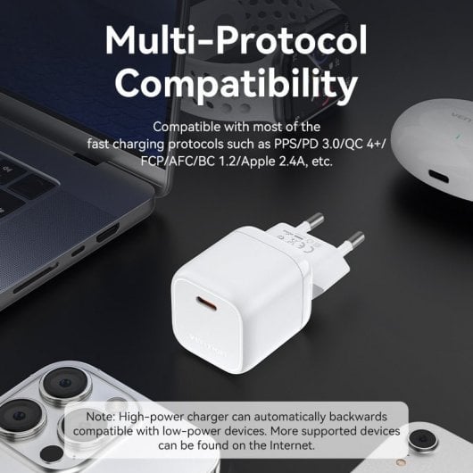 Vention FAKY0-EU PD USB-C Wandladegerät 30 W Gelb