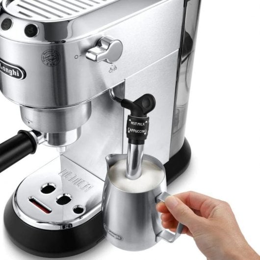 DeLonghi Dedica EC685.M Cafetera de Espresso Plata + Juego de 2 Tazas Espresso 90 ml