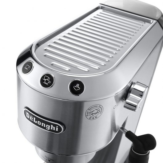 DeLonghi Dedica EC685.M Cafetera de Espresso Plata + Juego de 2 Tazas Espresso 90 ml