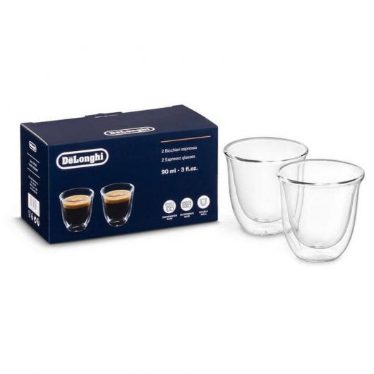 DeLonghi Dedica EC685.M Cafetera de Espresso Plata + Juego de 2 Tazas Espresso 90 ml